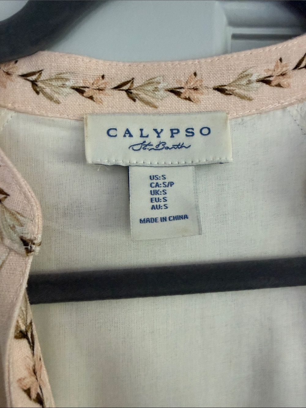 Calypso St. Barth Cream Maxi Dress with Tan Floral Print - Picture 3 of 6